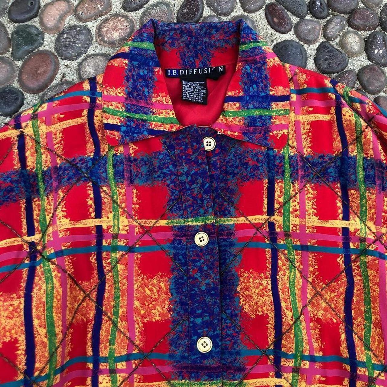 Preloved Women's Puffer Jacket - Multi/Red - L – … - image 2