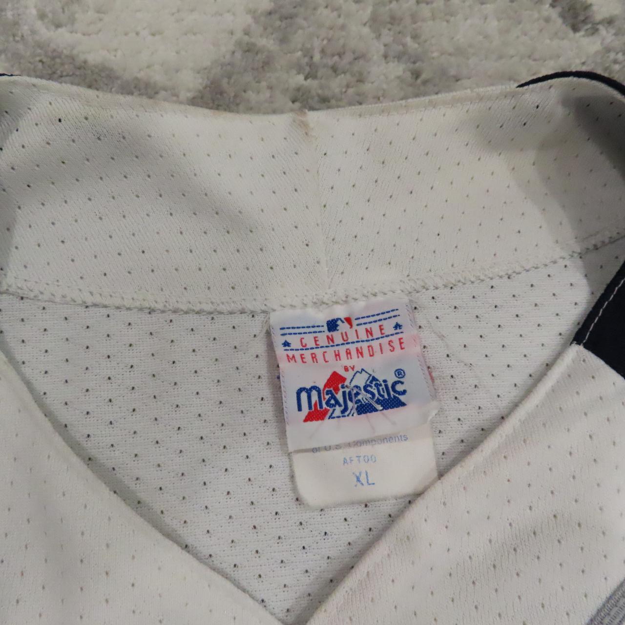Vintage Majestic New York Yankees Mesh Jersey White - Depop