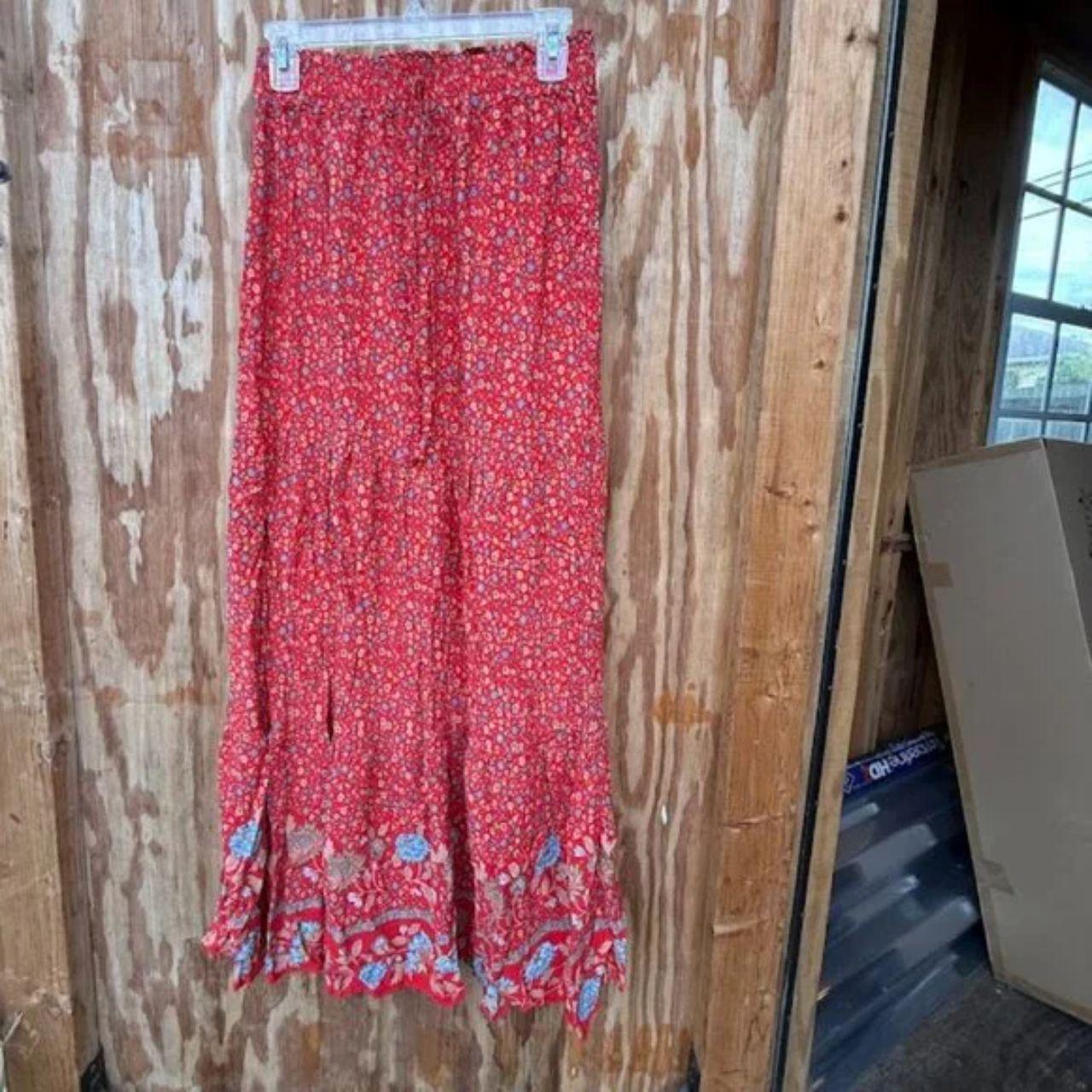 Source Unknown Women's Maxi Skirt - Red/Multi - M… - image 1