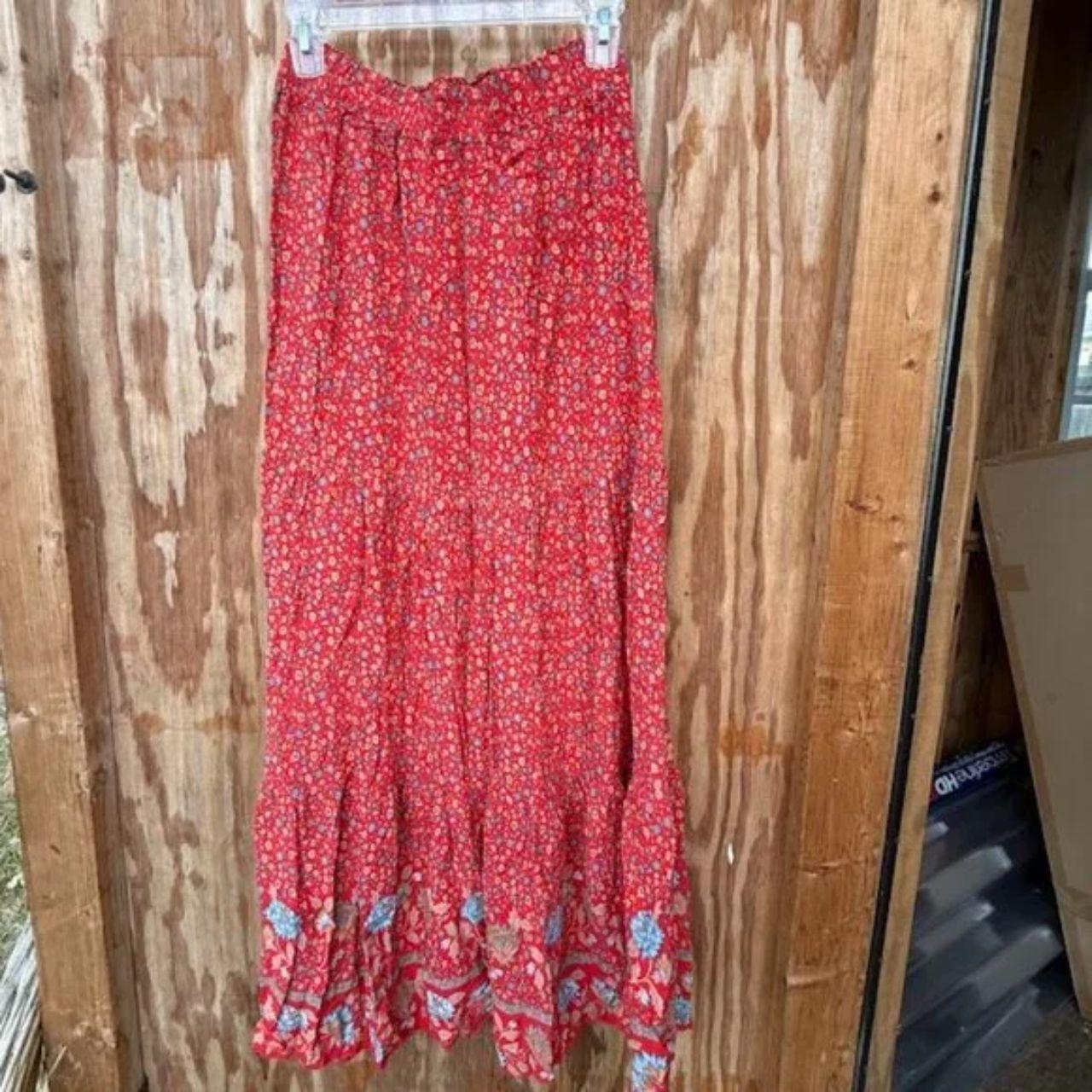 Source Unknown Women's Maxi Skirt - Red/Multi - M… - image 2