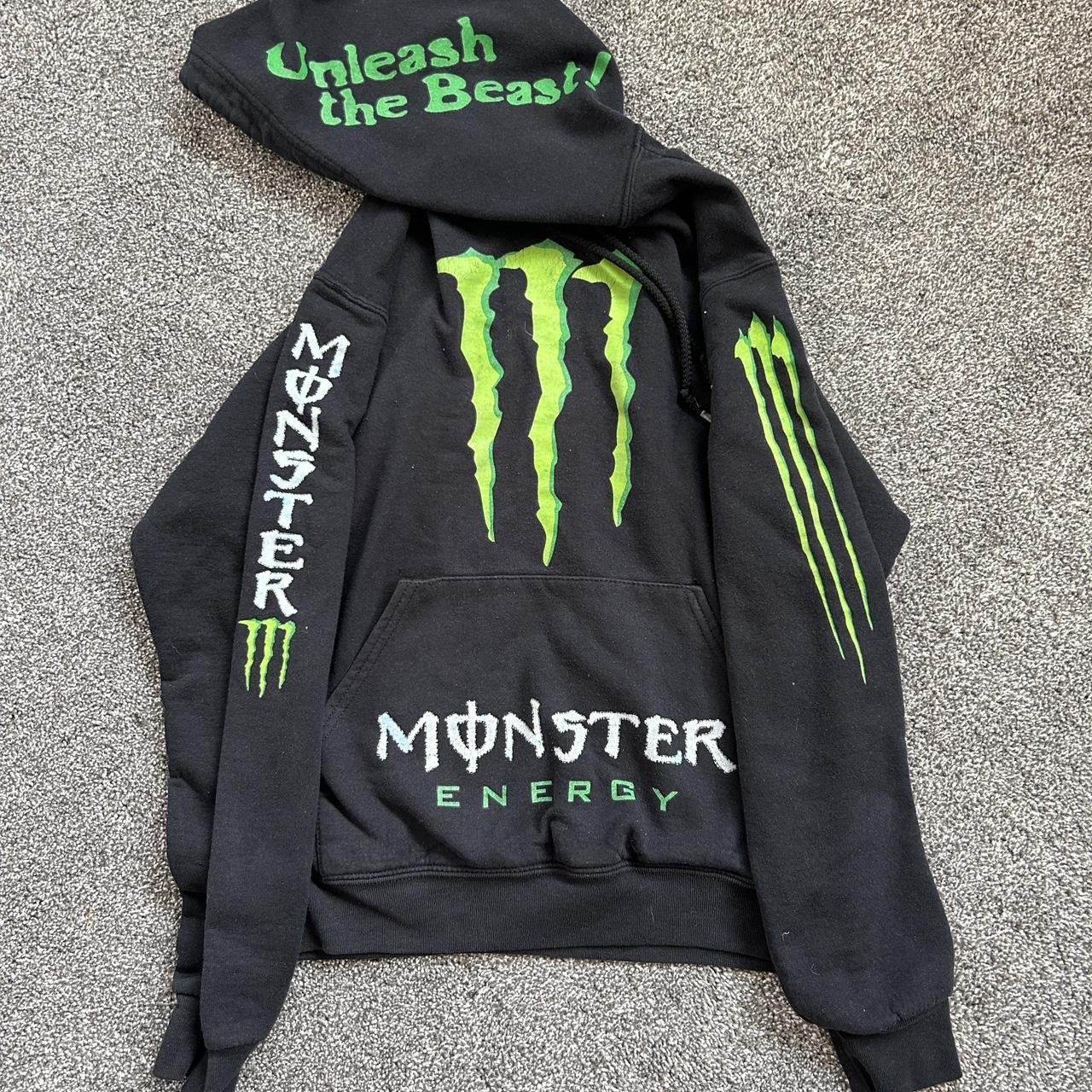 Well loved y2k Monster Energy drink hoodie, classic... - Depop
