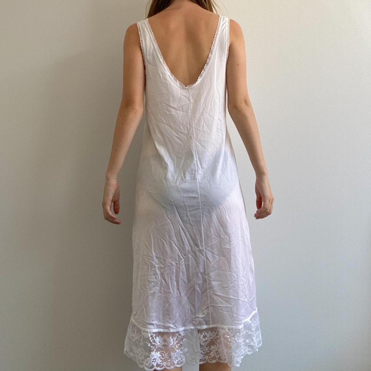 Vintage white slip dress Size 16 would fit... Depop