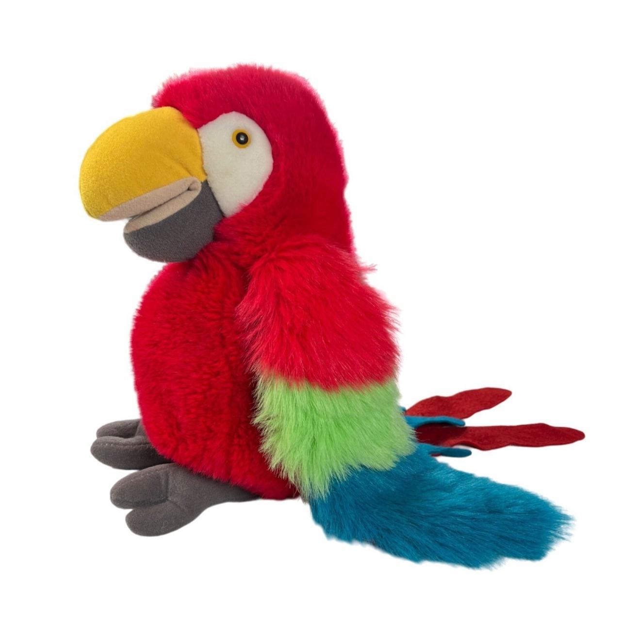 Vintage Dakin Macaw Parrot hand puppet dated... - Depop