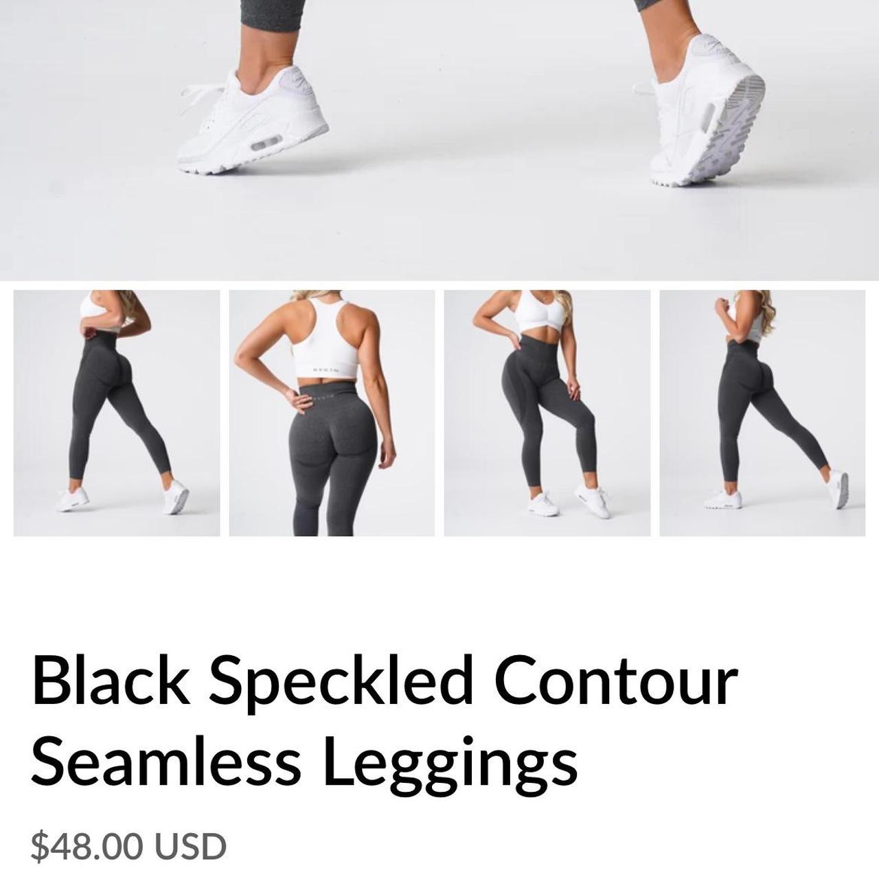 Xsmall Black Speckled Contour Seamless Leggings 🖤 - - Depop