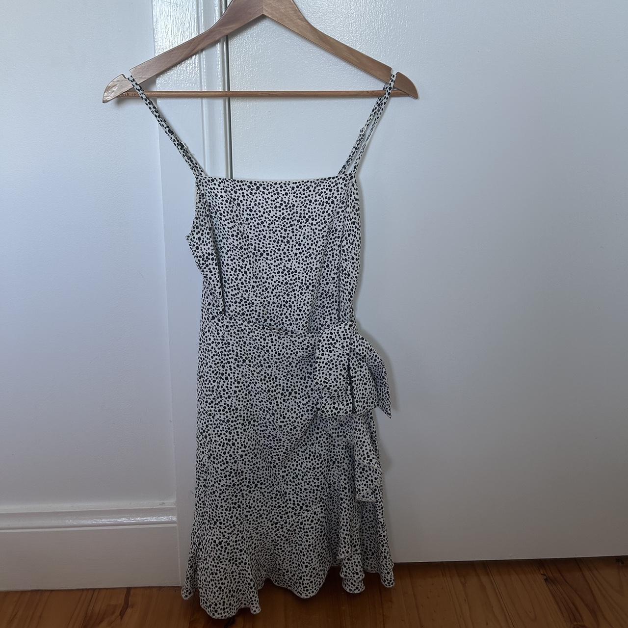 black and white spotted dress Depop