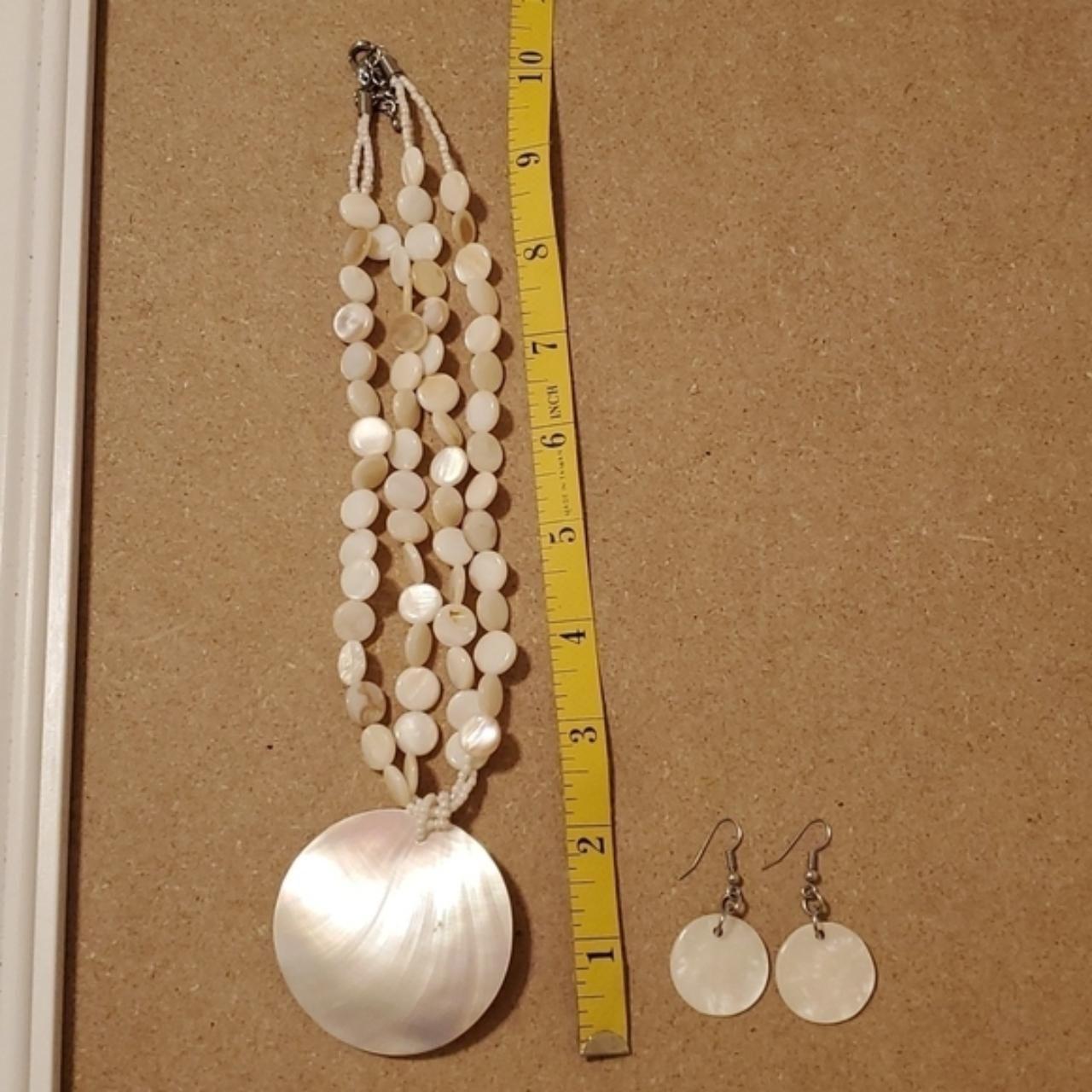 Source Unknown Women's Necklace - White – Shell n… - image 4