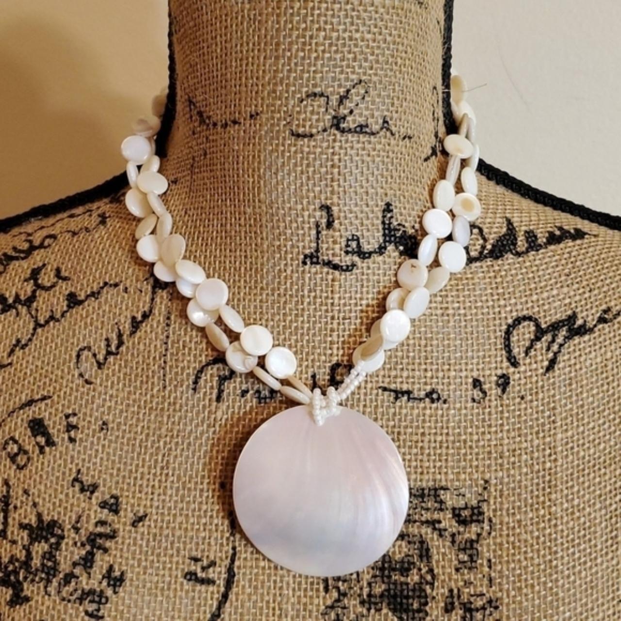 Source Unknown Women's Necklace - White – Shell n… - image 3