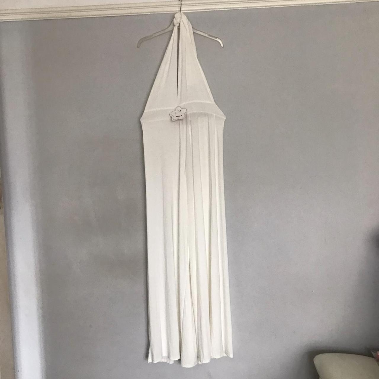Cream halter neck jumpsuit Never worn, new with... Depop