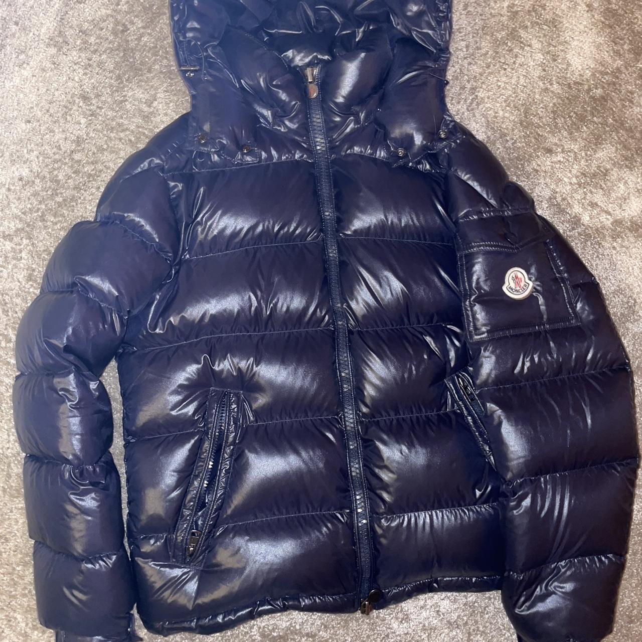 Navy Blue Moncler Maya AUTHENTIC SIZE 2 - Depop