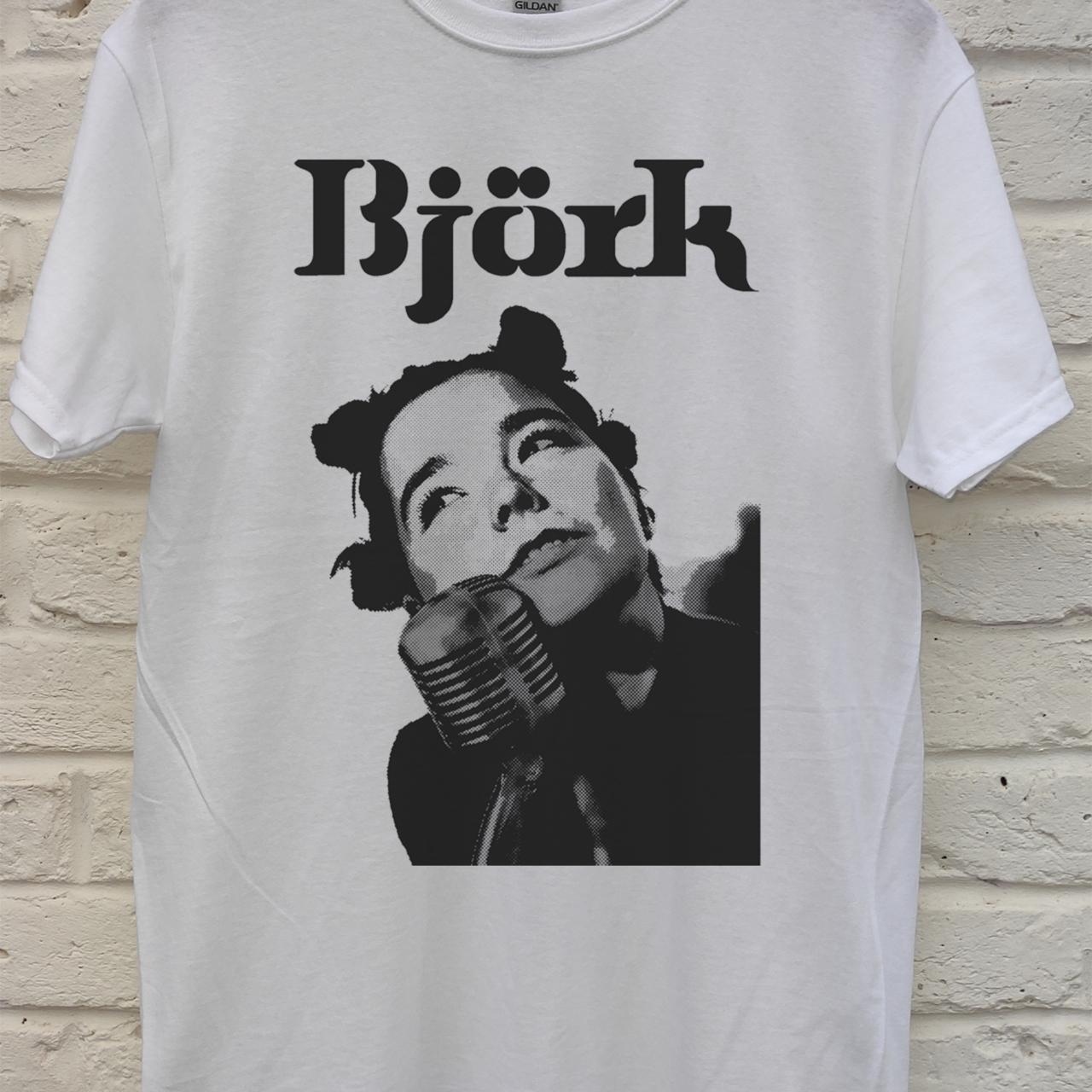 BJORK DEBUT BAND VINTAGE STYLE BLACK TSHIRT The... - Depop