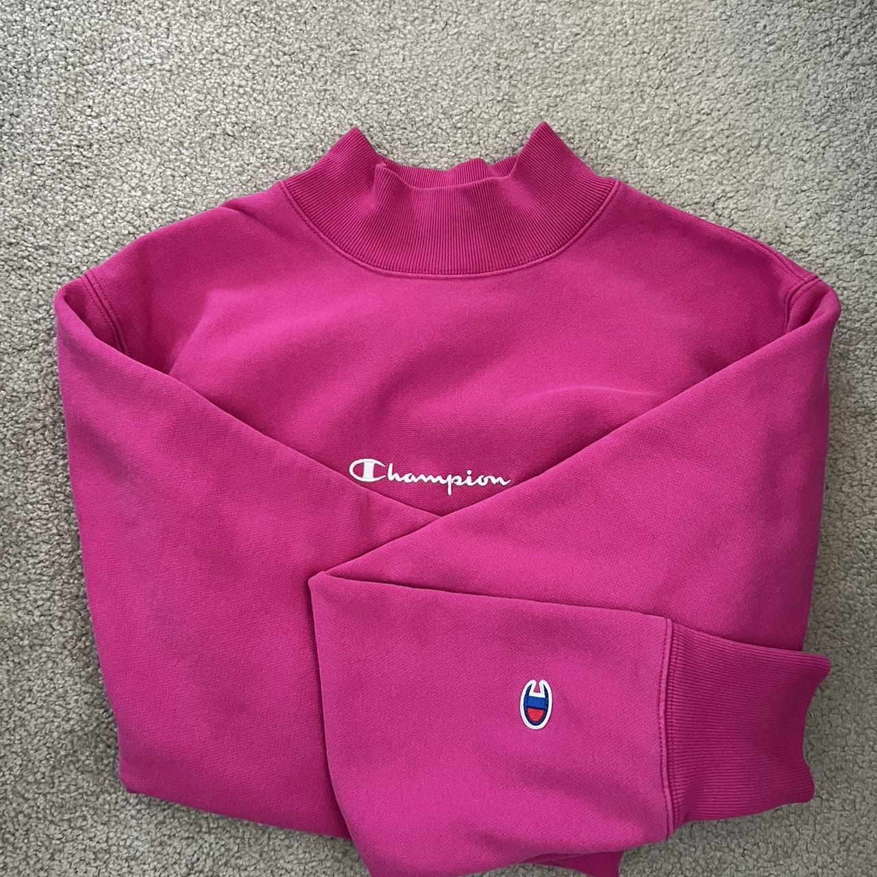 Champion UO Exclusive Script Logo Mock Neck - Depop