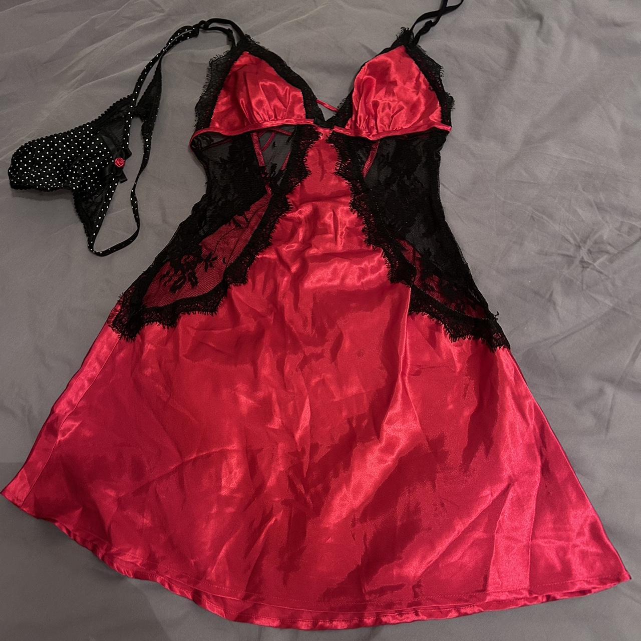 Ann Summers Women's Red and Black Nightwear | Depop