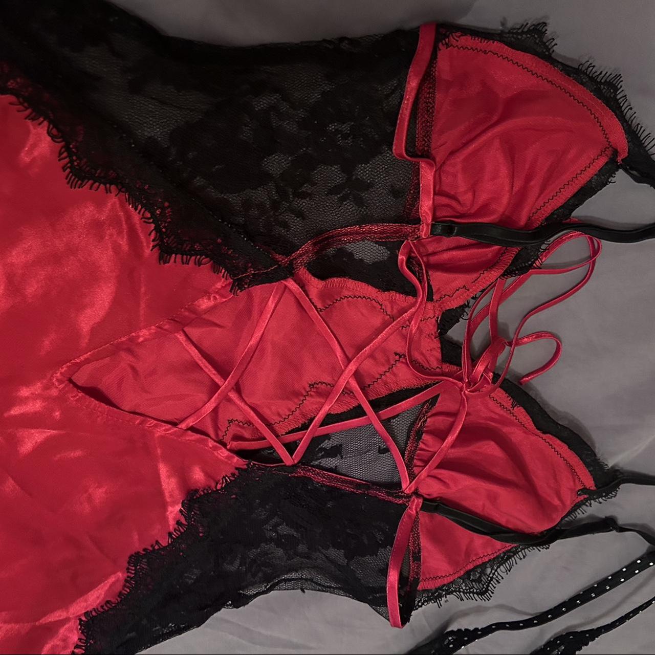 Ann Summers Women's Red and Black Nightwear | Depop