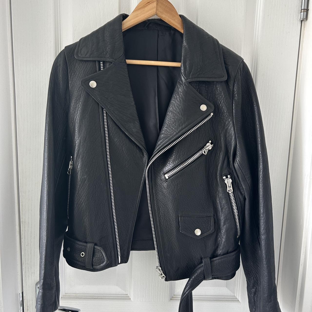 & Other Stories Leather Jacket Very Good condition... - Depop
