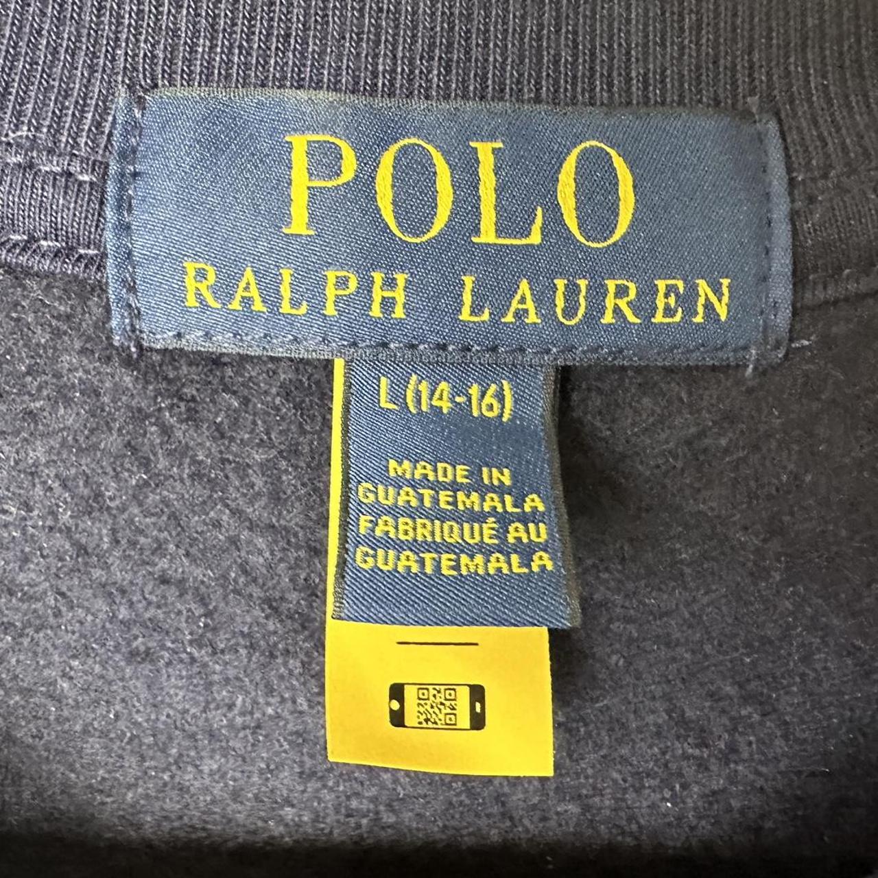 Polo Ralph Lauren Women's Navy and Brown Sweatshirt | Depop