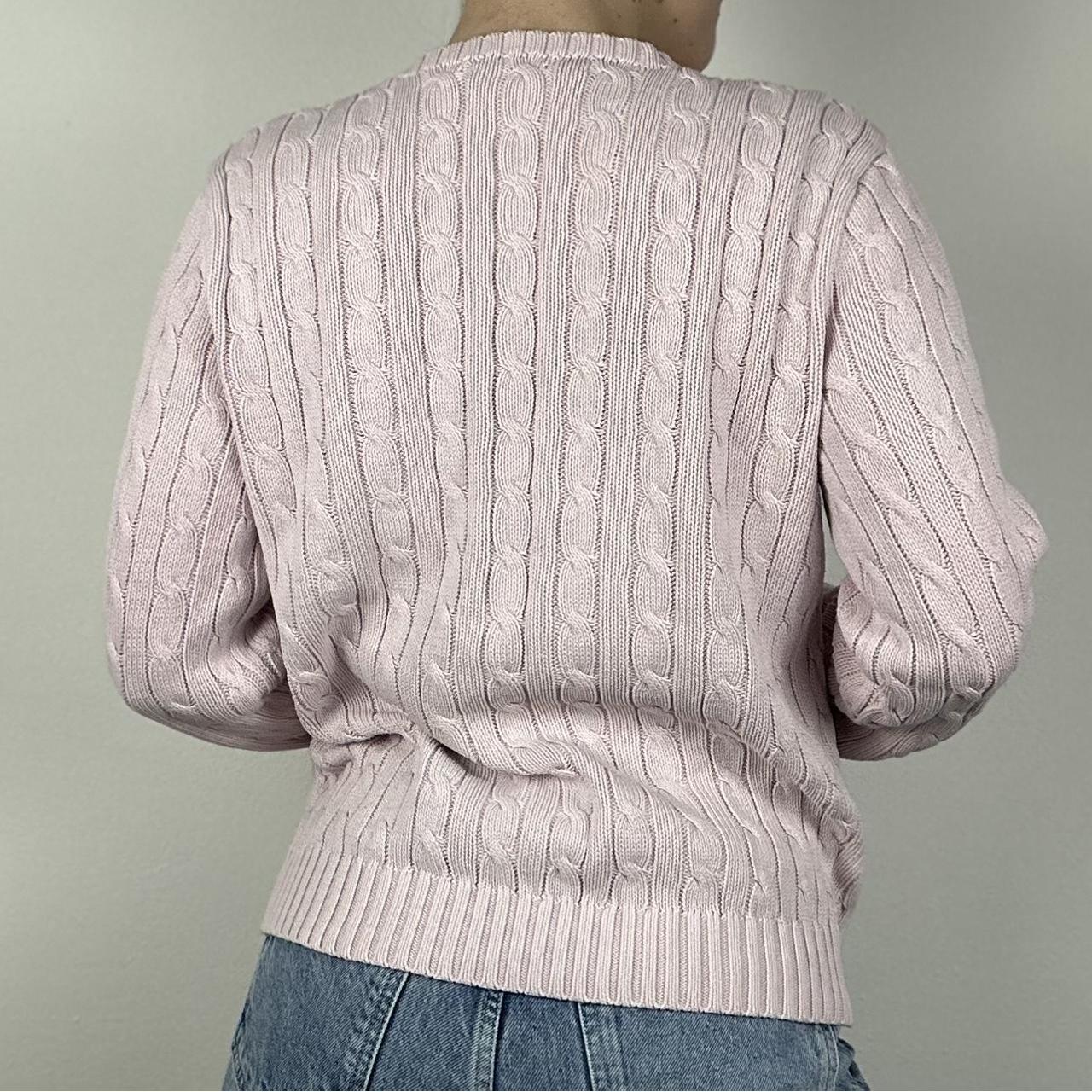 Ralph Lauren Baby Pink Cable Knit Jumper Size... Depop