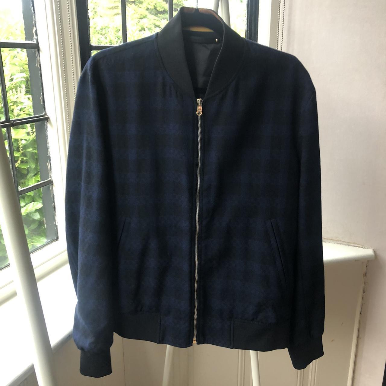 Paul Smith mens navy/black check textured