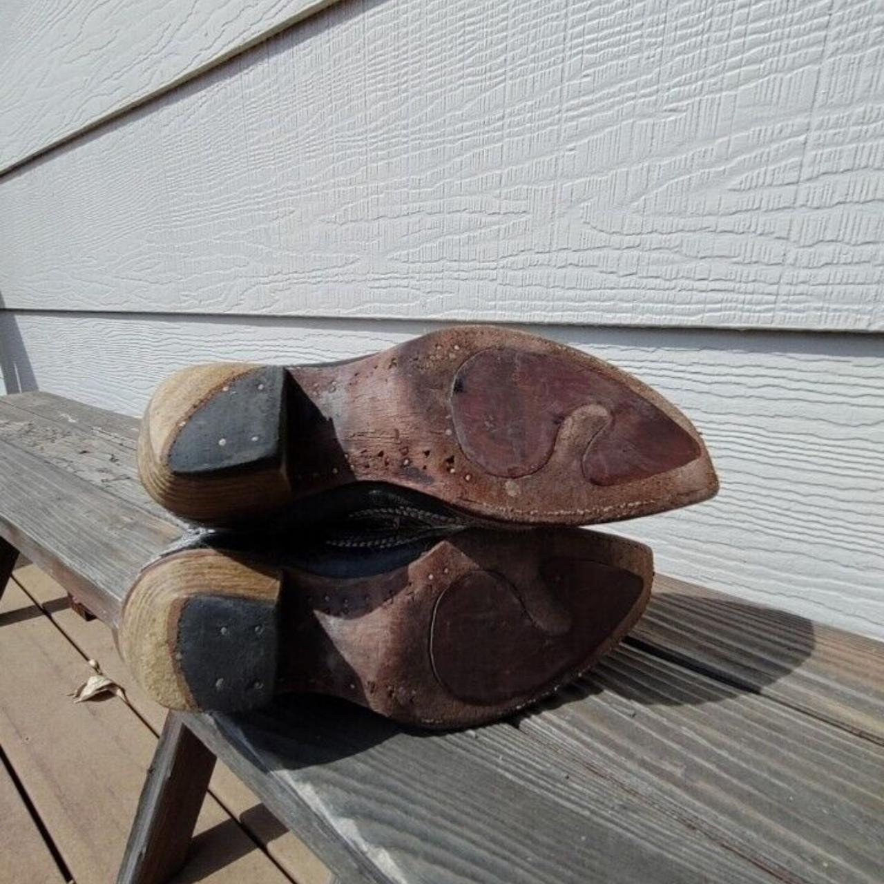 Corral Boots Black and White Boots Depop