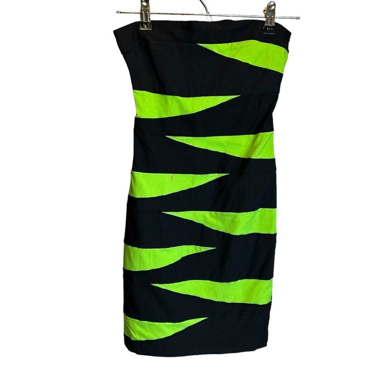 Lime green 2024 and black dress