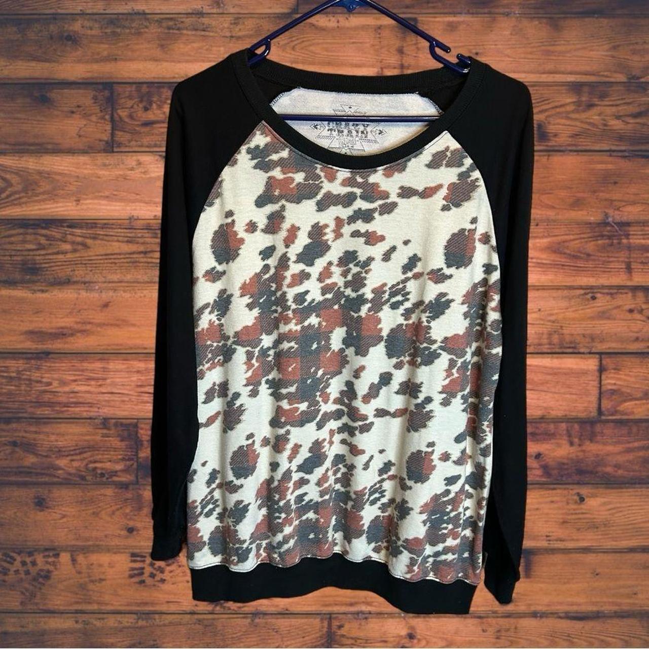 Crazy Train Cow Grey with Red Raglan Crazy Train Cow Grey with Red Raglan