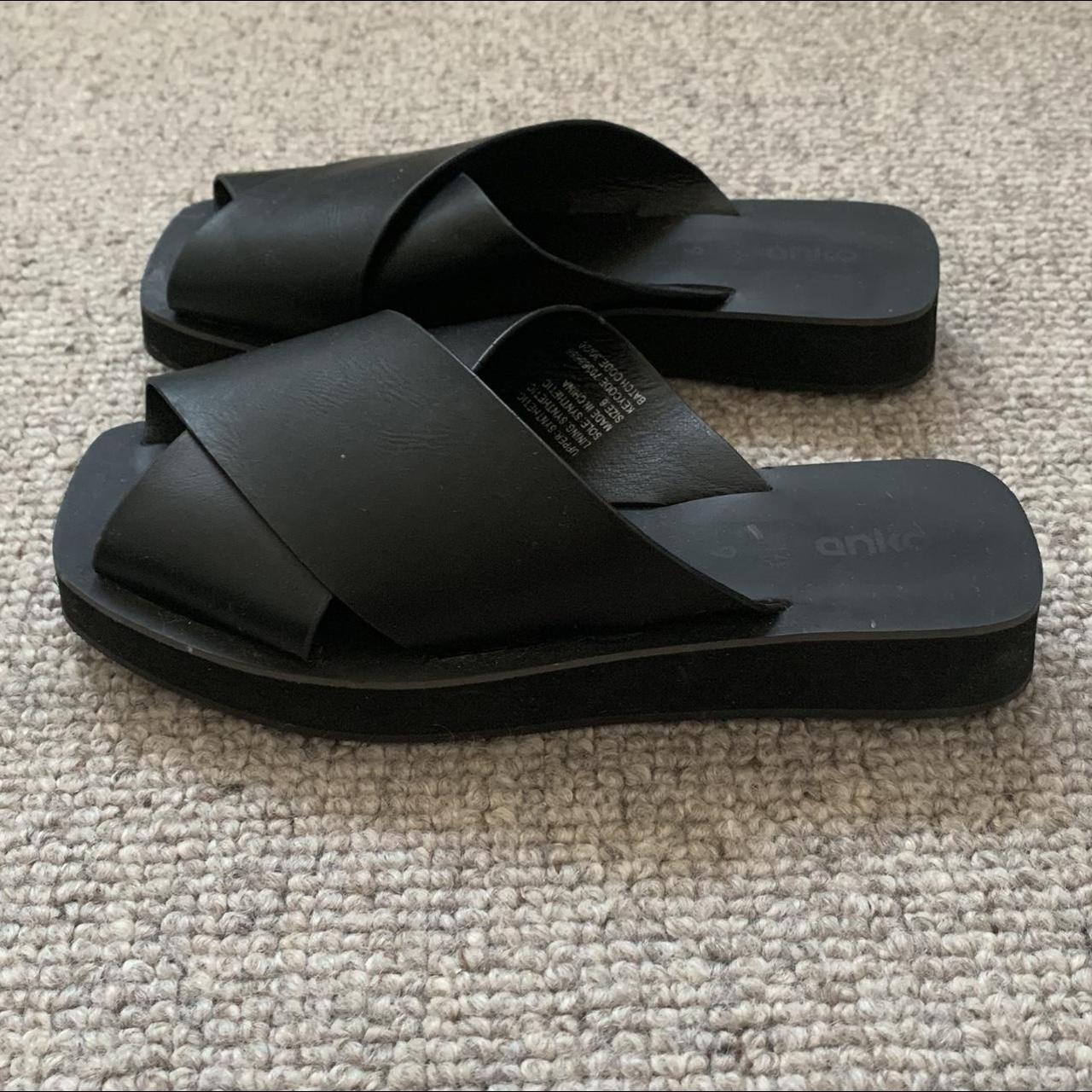 Black Crossover Slides 🖤 Wide Crossover... - Depop