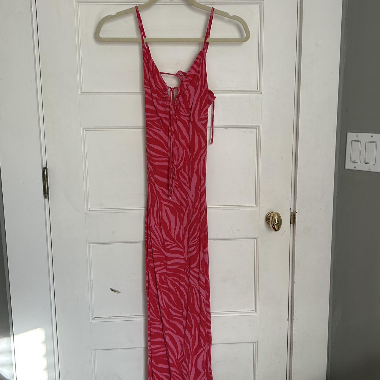 Pink and red top dress h&m