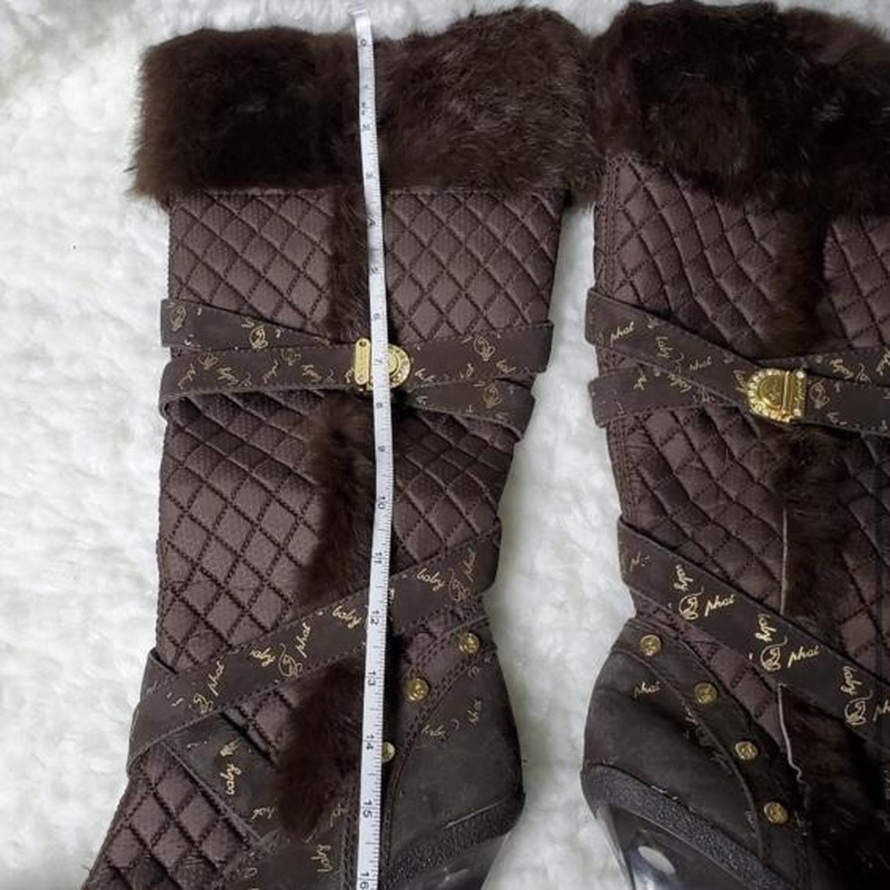 Baby phat store boots with fur