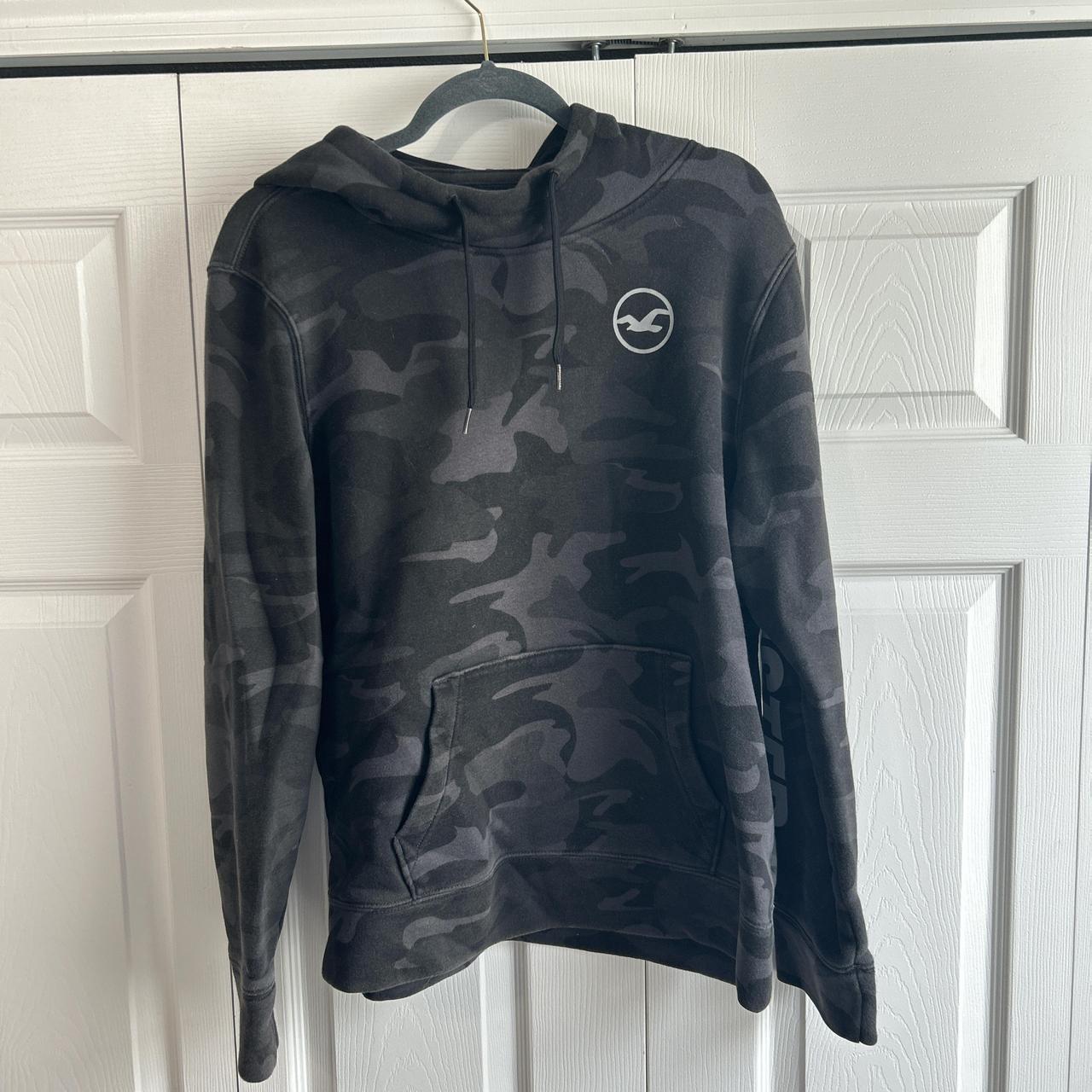 Hollister camo hoodie men s large Depop