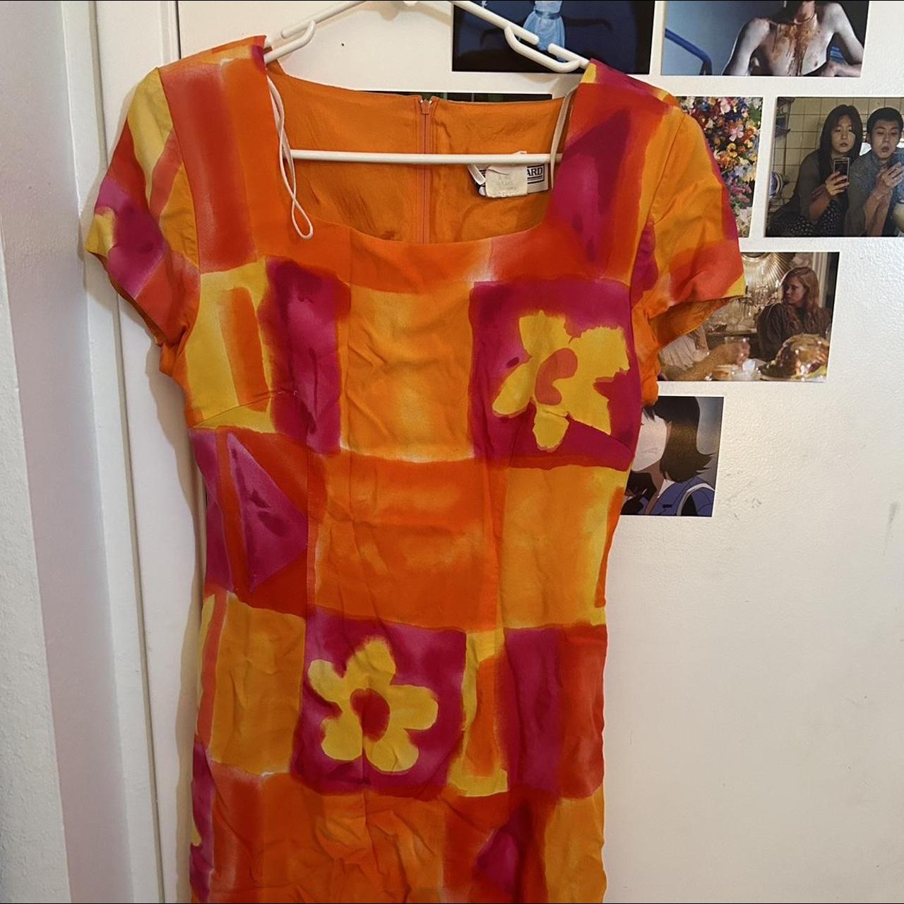 cute 60’s style dress (sewn in shoulder pads) also... - Depop