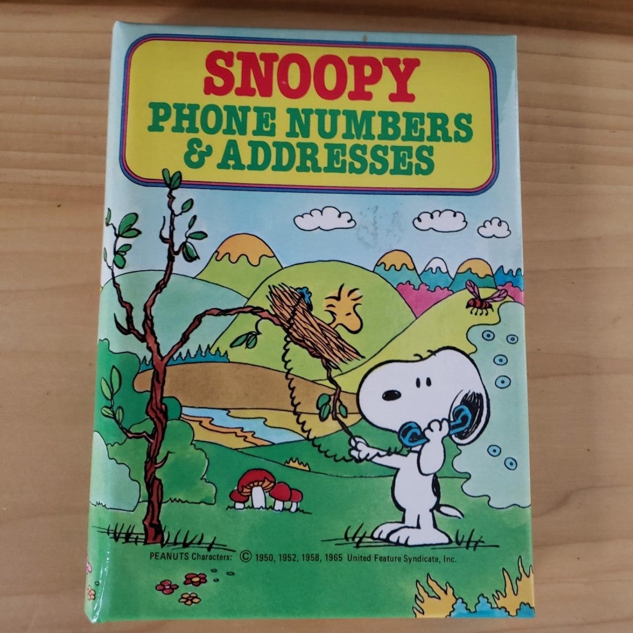 Vintage 70s Peanuts Snoopy Address and Phone Number... Depop
