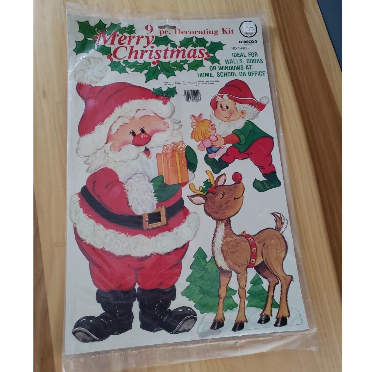 Vintage 70s Christmas Die Cut Santa and Elves These... - Depop