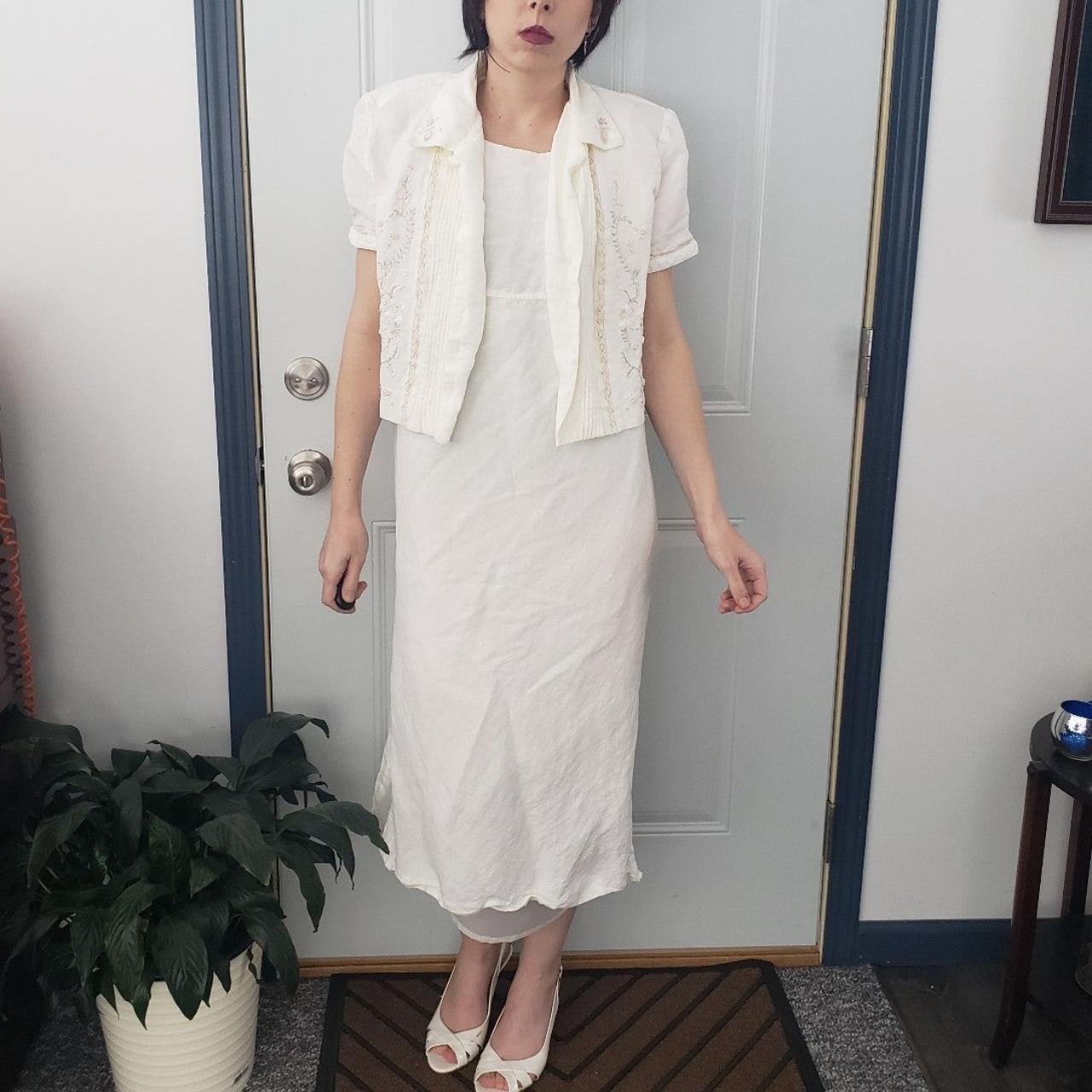 Linen dress and jacket on sale set