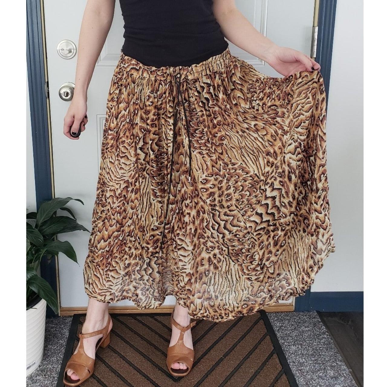 Leopard print clearance maxi skirt 80