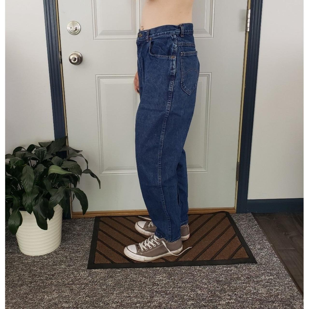 Custom Louis Vuitton vintage mom jeans The jeans are - Depop