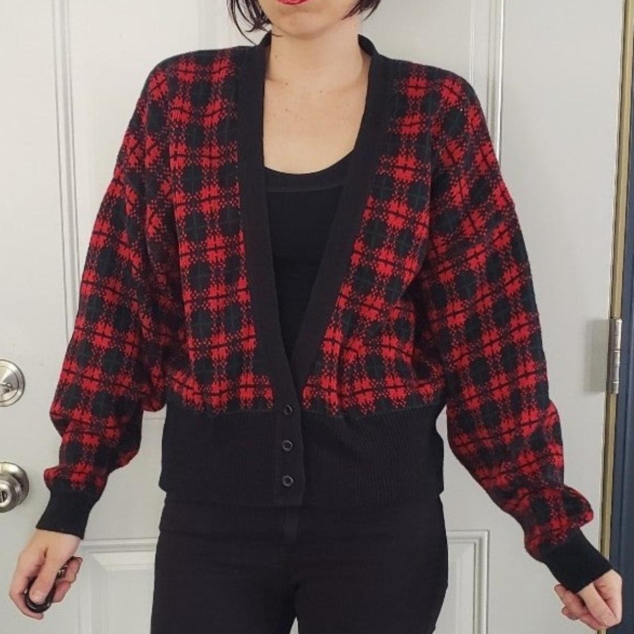 Vintage 2025 plaid cardigan