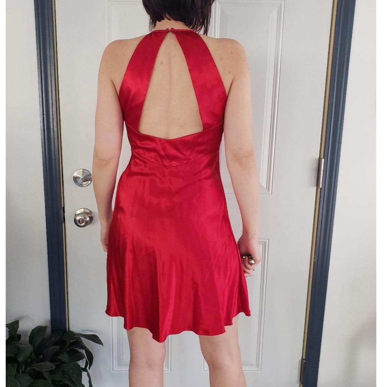 90s Red Satin Party Dress This gorgeous dress by... - Depop