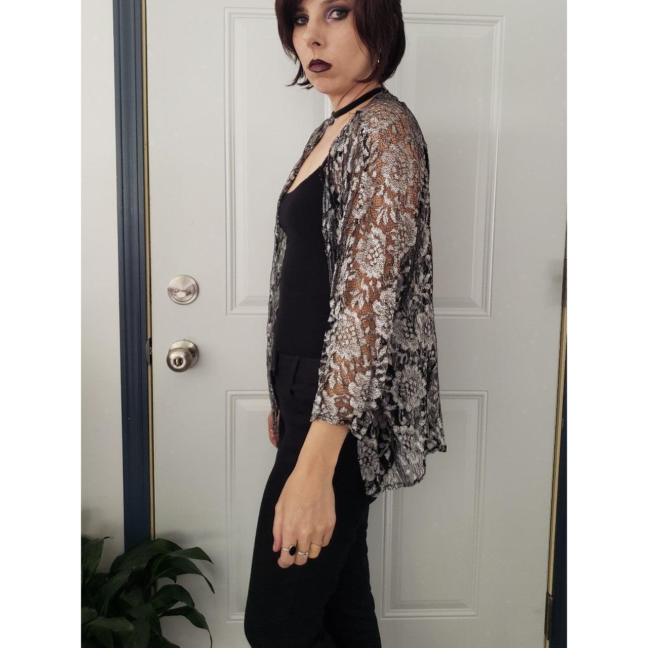 Silver 2025 lace cardigan