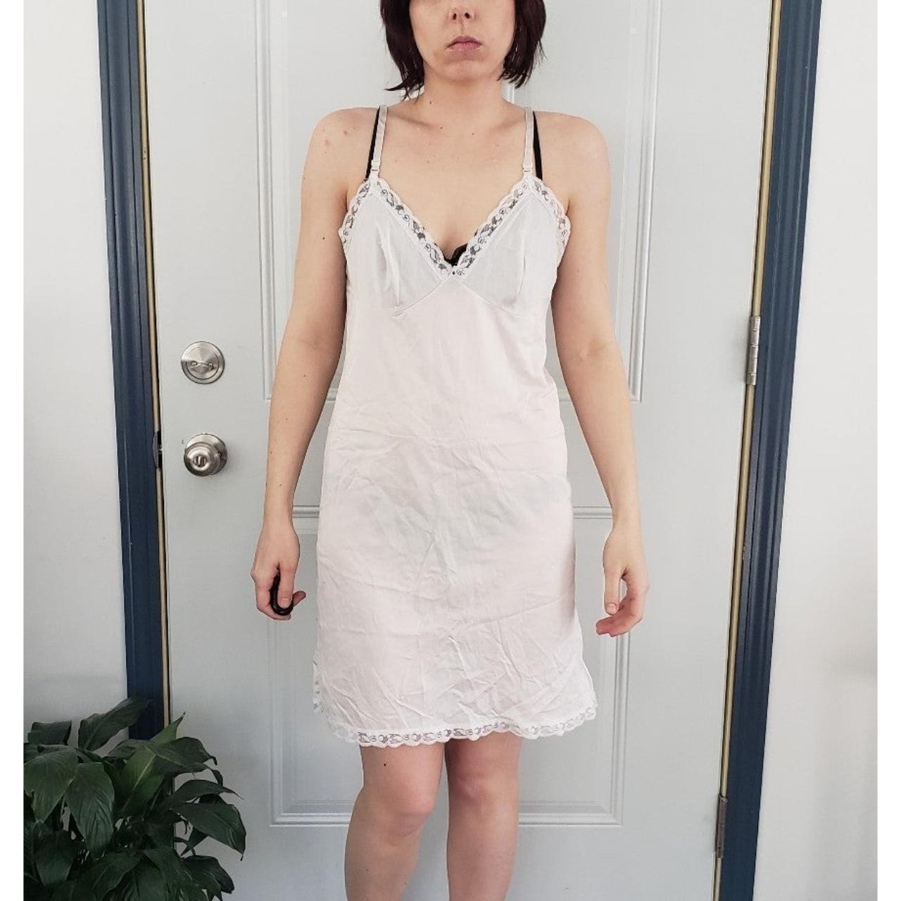 White underwear slip outlet dress