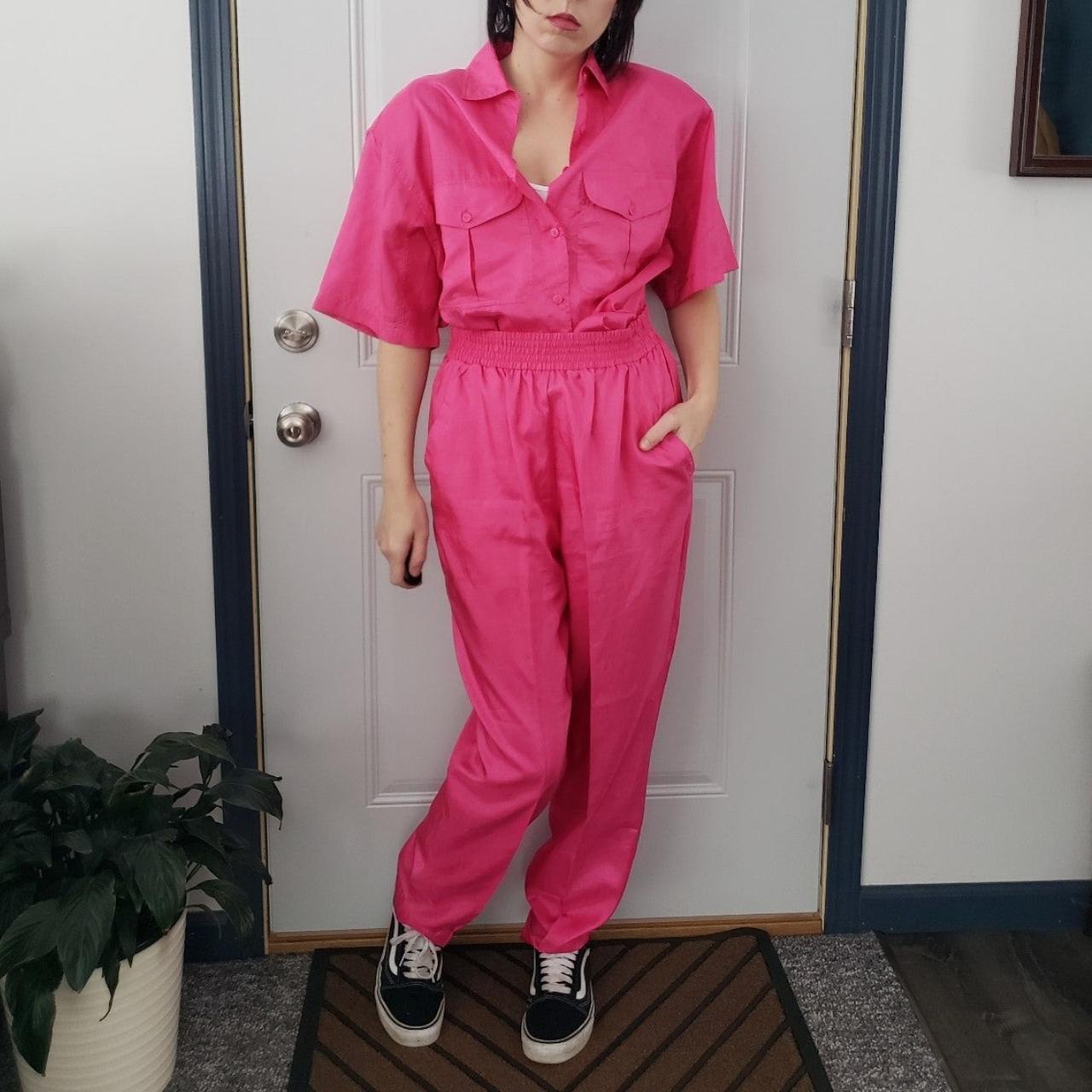 Pink 80s-tracksuit - Depop