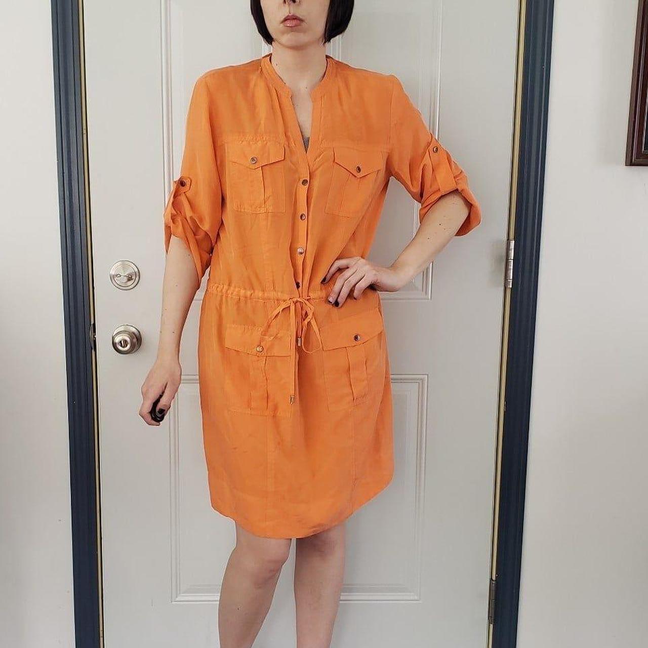 Michael kors orange dress best sale