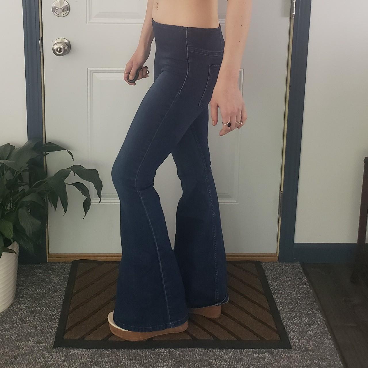 Fashion penny pull on flare jeans