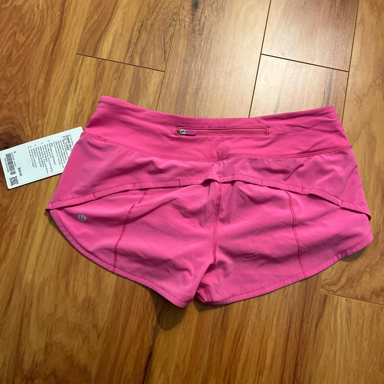 Sonic Pink Lululemon Speed Up Low-Rise Lined Shorts - Depop
