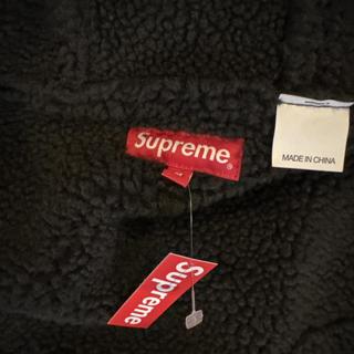 supreme faux shearling hooded - Depop