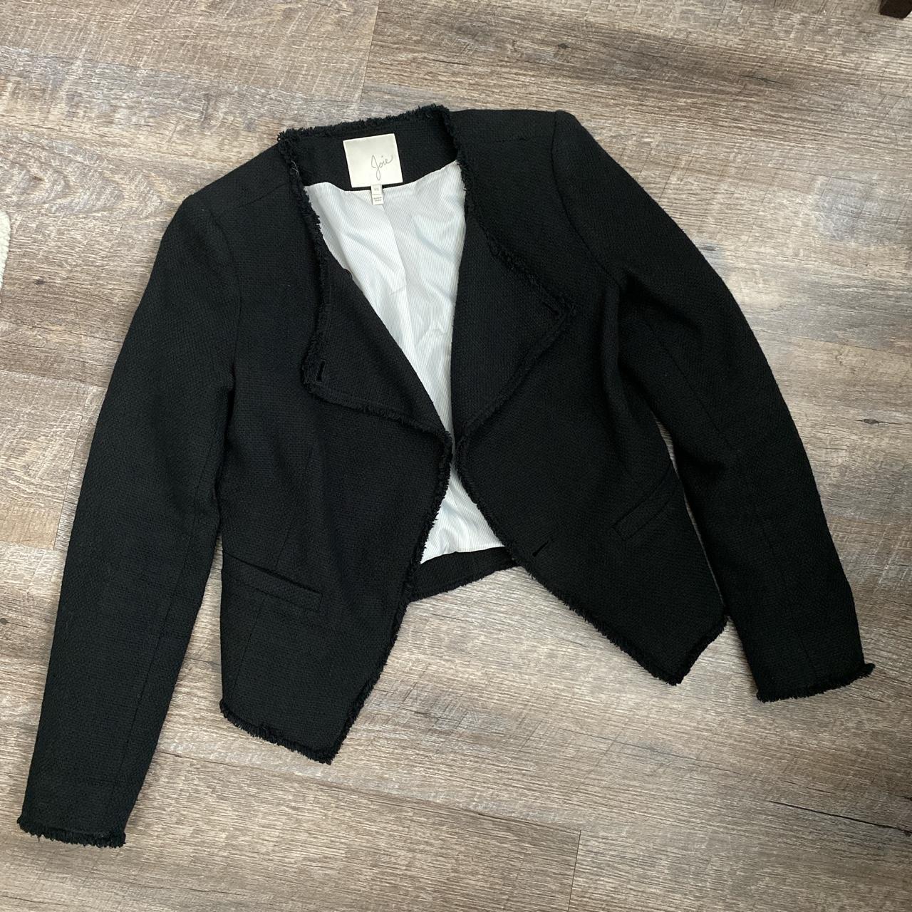 JOIE black cotton jacket 100% cotton 100% Polyester... - Depop