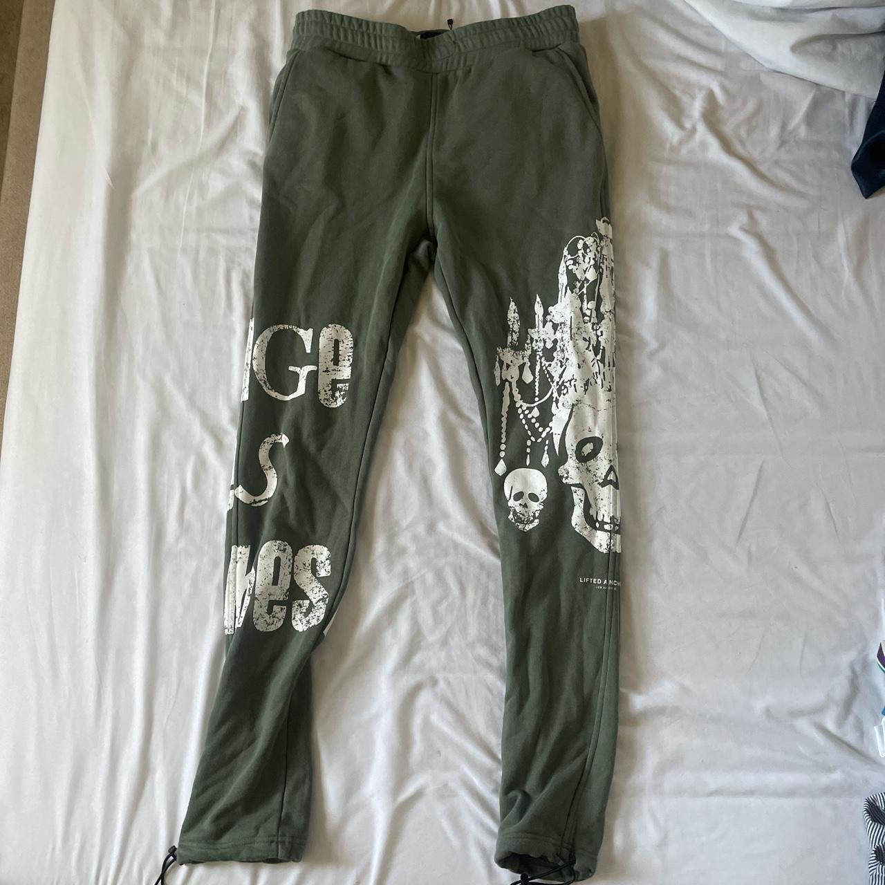 Lifted Anchors Men's Green Joggers-tracksuits