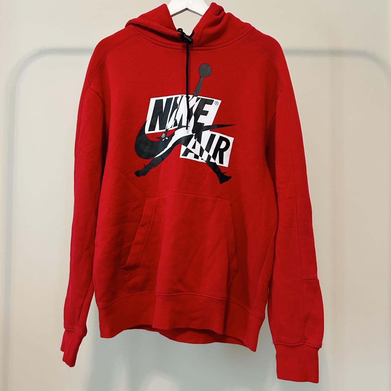 mens red jordan hoodie