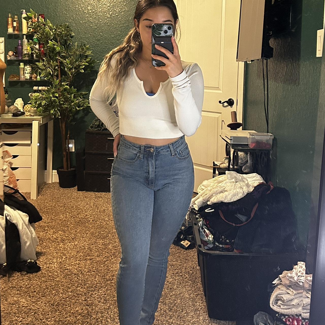 forever 21 light wash jeans, size 26 Depop