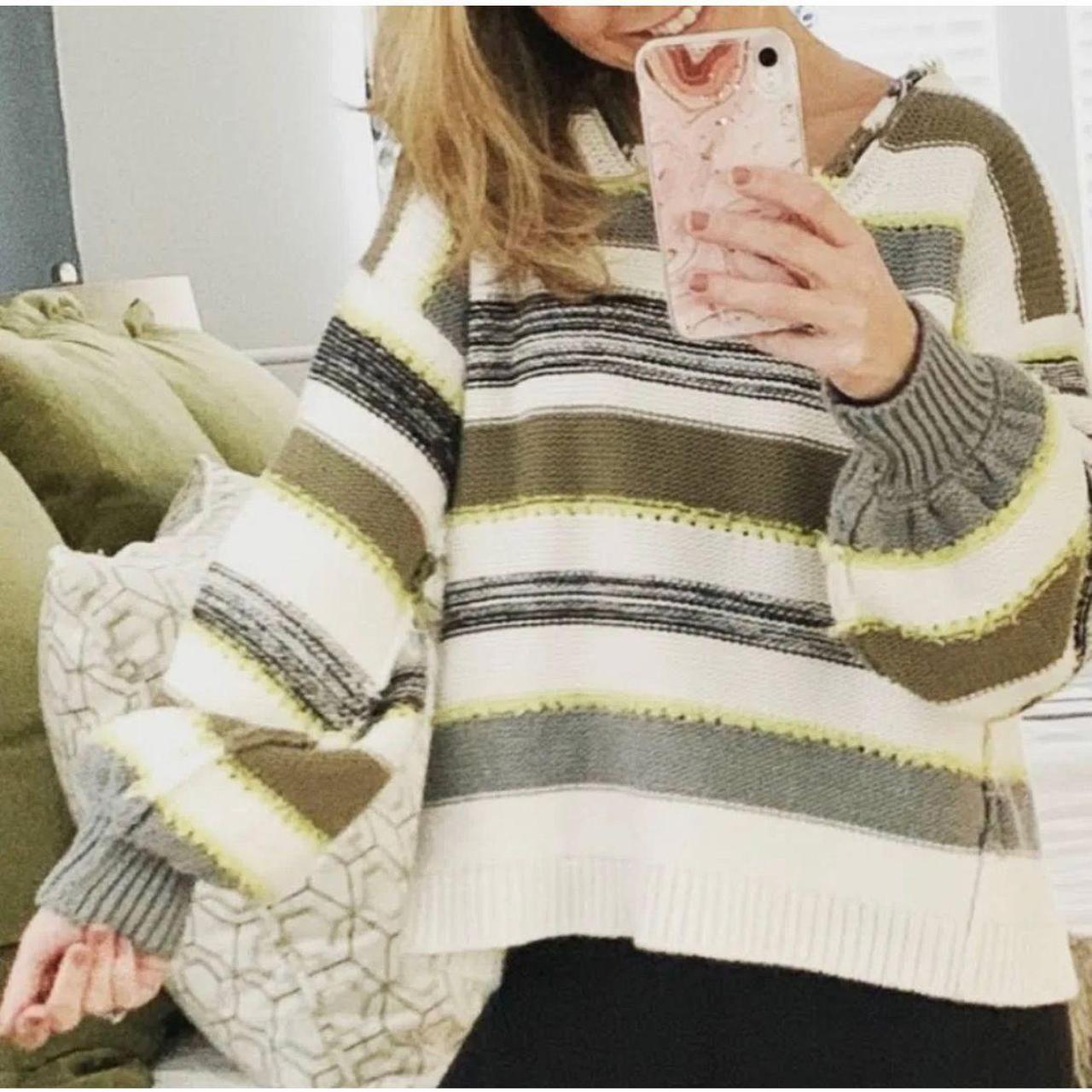 Lou & Grey oversized sweater. Horizontal stripes - Depop