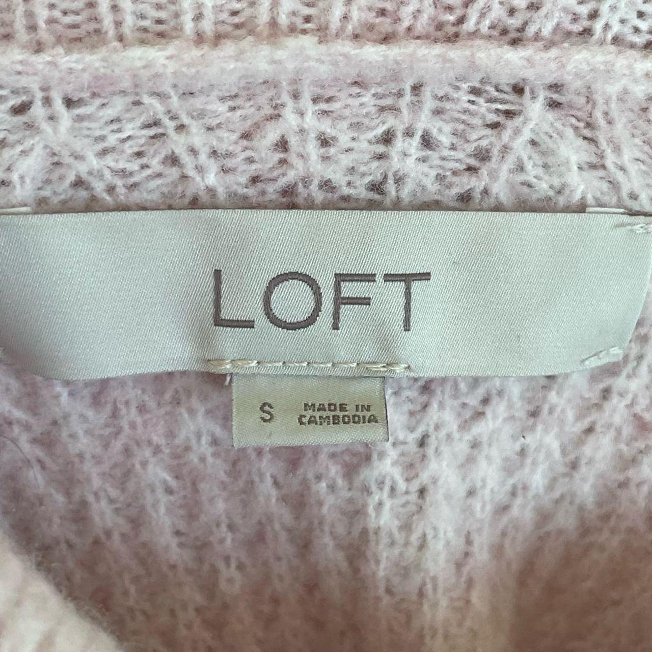 LOFT oversized light pink color turtleneck sweater.... - Depop