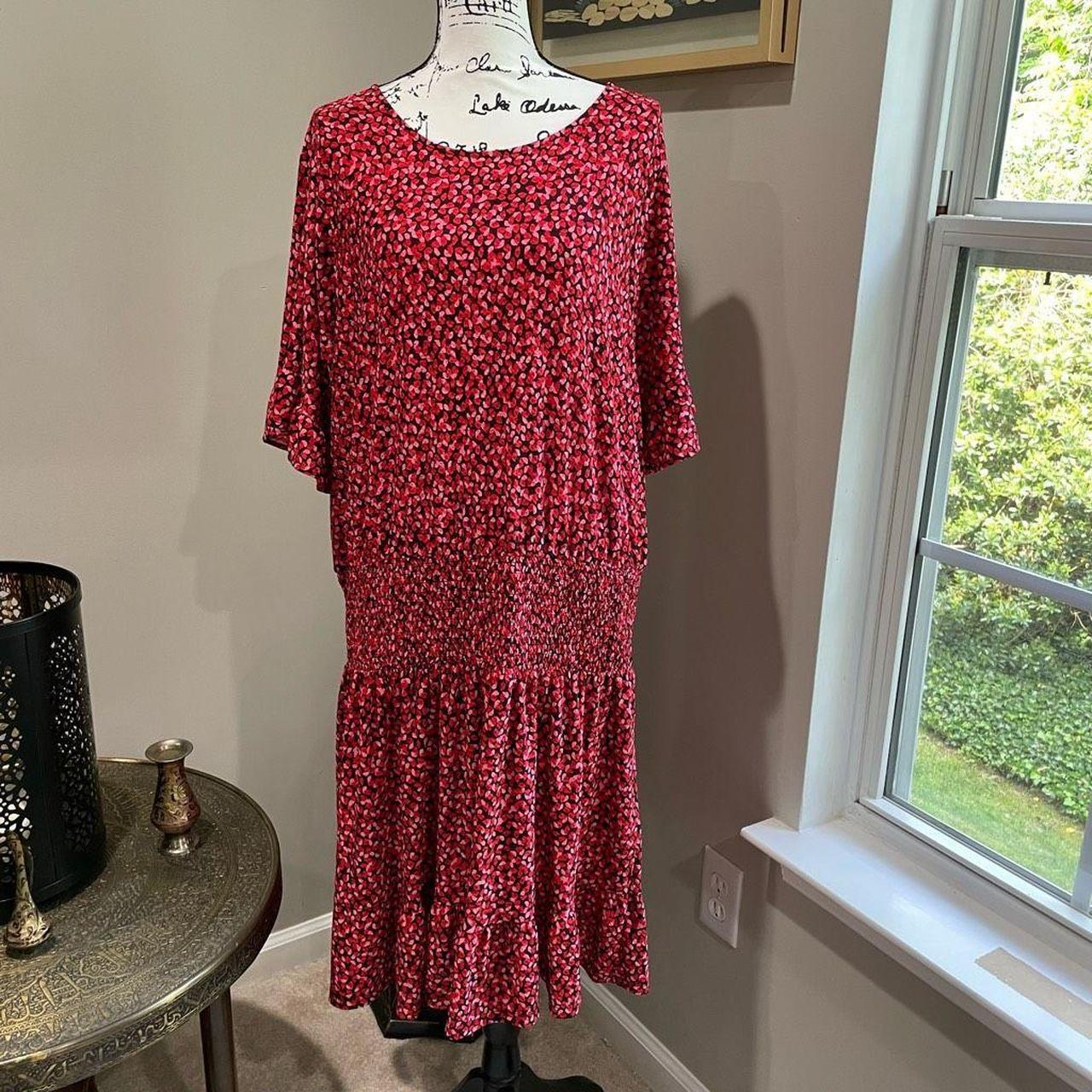 Michael kors red 2024 floral dress